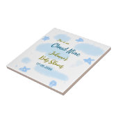 アクア金ゴールド彼女は雲9赤ちゃんシャワー雲の上にある タイル (側面)