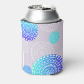 アクア鮮やかブルーランダムマンダラ付きピンクの名前を追加 缶クーラー (缶裏面)
