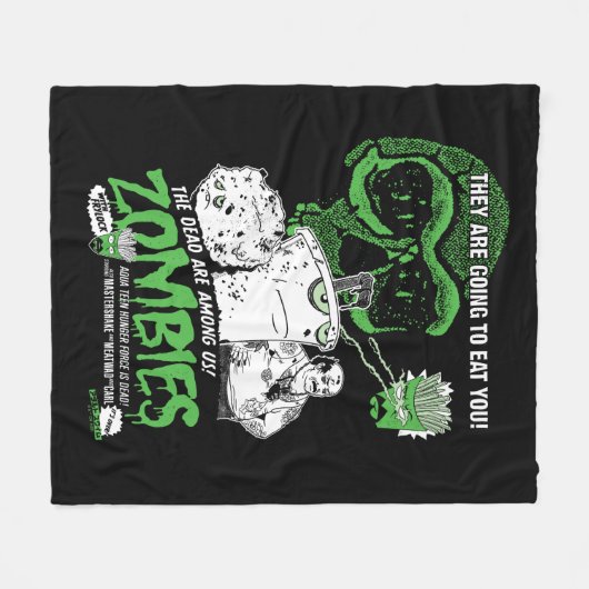 アクア10代のハンガーフォースゾンビズポスター フリースブランケット (正面(横))