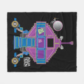 アクア10代のハンガーフォースムーンニテスカー フリースブランケット (正面(横))