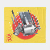 アクア10代のハンガーフォースラボット フリースブランケット (正面(横))