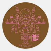 アクア10代のハンガーフォース象形文字 ラウンドシール (正面)