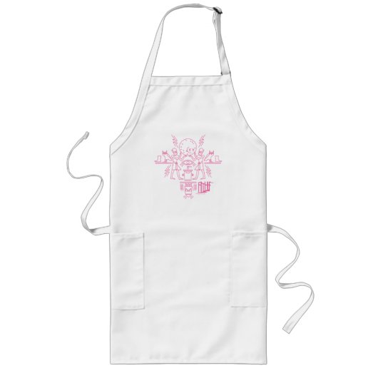 アクア10代のハンガーフォース象形文字 ロングエプロン (正面)