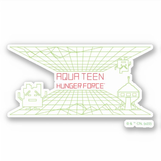 アクア10代のハンガーフォースMooninitesゲームロゴ シール (正面)
