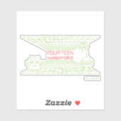 アクア10代のハンガーフォースMooninitesゲームロゴ シール (シート)