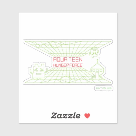 アクア10代のハンガーフォースMooninitesゲームロゴ シール (シート)