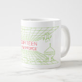 アクア10代のハンガーフォースMooninitesゲームロゴ ジャンボコーヒーマグカップ (正面右)