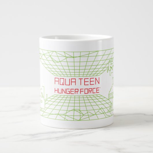 アクア10代のハンガーフォースMooninitesゲームロゴ ジャンボコーヒーマグカップ (正面)