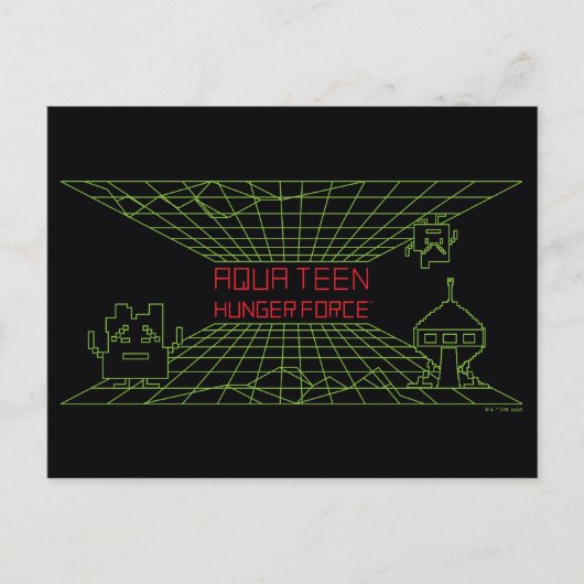 アクア10代のハンガーフォースMooninitesゲームロゴ ポストカード (正面)