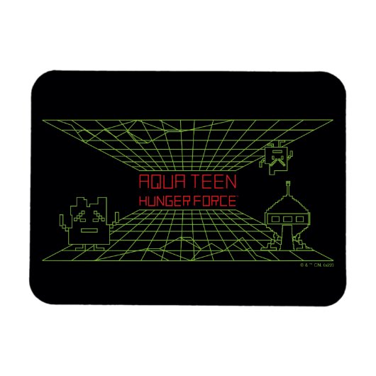 アクア10代のハンガーフォースMooninitesゲームロゴ マグネット (横)