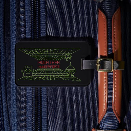 アクア10代のハンガーフォースMooninitesゲームロゴ ラゲッジタグ (正面インサイチュ4)