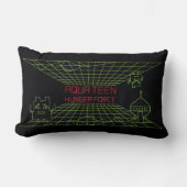 アクア10代のハンガーフォースMooninitesゲームロゴ ランバークッション (正面)