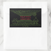 アクア10代のハンガーフォースMooninitesゲームロゴ 長方形シール (バッグ)