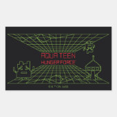 アクア10代のハンガーフォースMooninitesゲームロゴ 長方形シール (正面)