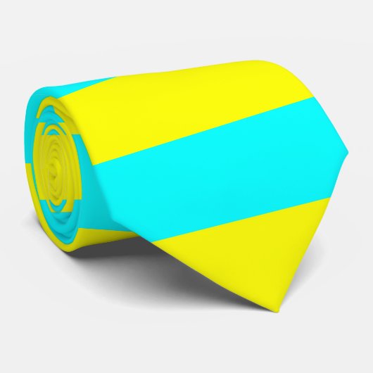 アクア&イエロストライプーのネクタイ ネクタイ (ロール)