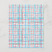 アクア イエロー レッド ツイスト プラッド スクラップブック ペーパー (正面)