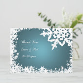 アクア ウィンター ウェディング サンクス 招待状 (スタンド正面)