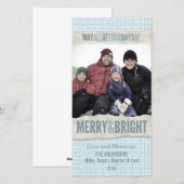 アクア ウィンター プライド メリー/ブライト ホリデー フォト カード (正面/裏面)