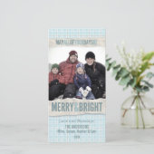 アクア ウィンター プライド メリー/ブライト ホリデー フォト カード (スタンド正面)