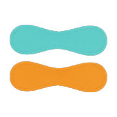 アクア&オレンジ野球 野球ボール (パネル)