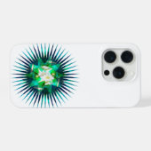 アクア カクタス フラワー カレイドスコープ エフェクト,  iPhoneケース (裏面横)