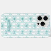 アクア コケット ボウズ ストライプ モノグラム Case-Mate iPhoneケース (裏面 (横))