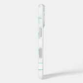 アクア コケット リボン ストライプ モノグラム入り Case-Mate iPhoneケース (裏面 / 右)