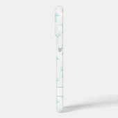 アクア コケット リボン ストライプ モノグラム入り Case-Mate iPhoneケース (裏面 / 左)