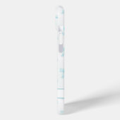 アクア コケット リボン ストライプ モノグラム入り Case-Mate iPhoneケース (裏面 / 左)