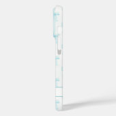 アクア コケット リボン ストライプ モノグラム Case-Mate iPhoneケース (裏面 / 左)
