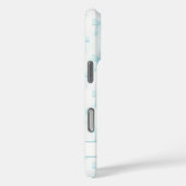 アクア コケット リボン ストライプ モノグラム Case-Mate iPhoneケース (裏面 / 右)