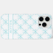 アクア コケット 水彩 リボン Case-Mate iPhoneケース (裏面 (横))