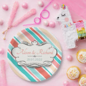 アクア&コーラル ペーパープレート (パーティー)