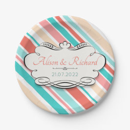 アクア&コーラル ペーパープレート