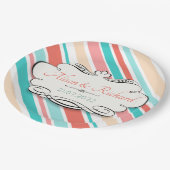 アクア&コーラル ペーパープレート (アングル)