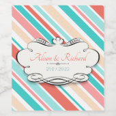 アクア&コーラル ワインラベル (シングルラベル)