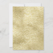 アクア&ゴールドフォイルジオメトリックジェムテラリウム結婚ズ 招待状 (裏面)