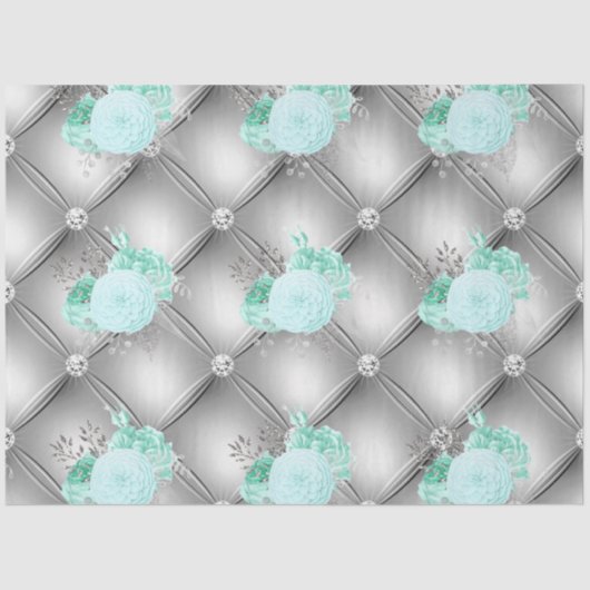 アクア&シルバー系デザイン2 薄葉紙 (正面)