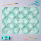 アクア&シルバー系デザイン3 薄葉紙 (クラフト)