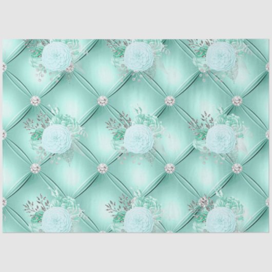 アクア&シルバー系デザイン3 薄葉紙 (正面)