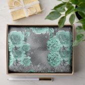 アクア&シルバー系デザイン4 薄葉紙 (ギフト)