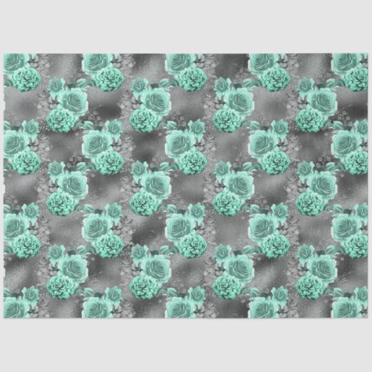 アクア&シルバー系デザイン4 薄葉紙 (正面)