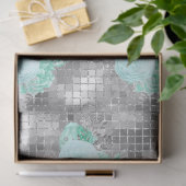 アクア&シルバー系デザイン8 薄葉紙 (ギフト)