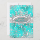 アクア ティール プリンセス ウィンター ワンダーランド スウィート16 招待状 (正面)