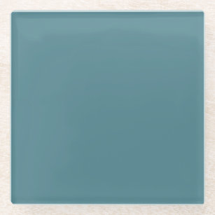 アクア – ティール（緑がかった色）-ターコイズ – 青 – 緑無地の色 ガラスコースター
