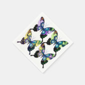 アクア、ピンク、黄色 – 蝶エレガント類 スタンダードカクテルナプキン (角)