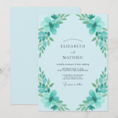アクア・フォリアジュ・ユーカリの結婚式 招待状 (正面/裏面)