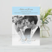 アクア フローラル フラワーズ フォト ウェディング アナウンスメント 案内状 (スタンド正面)