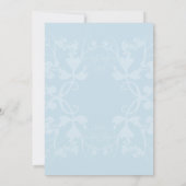 アクア フローラル フラワーズ フォト ウェディング アナウンスメント 案内状 (裏面)