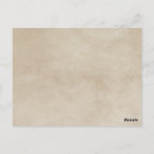 アクア フローラル ラブバード テーブルナンバー ポストカード (裏面)